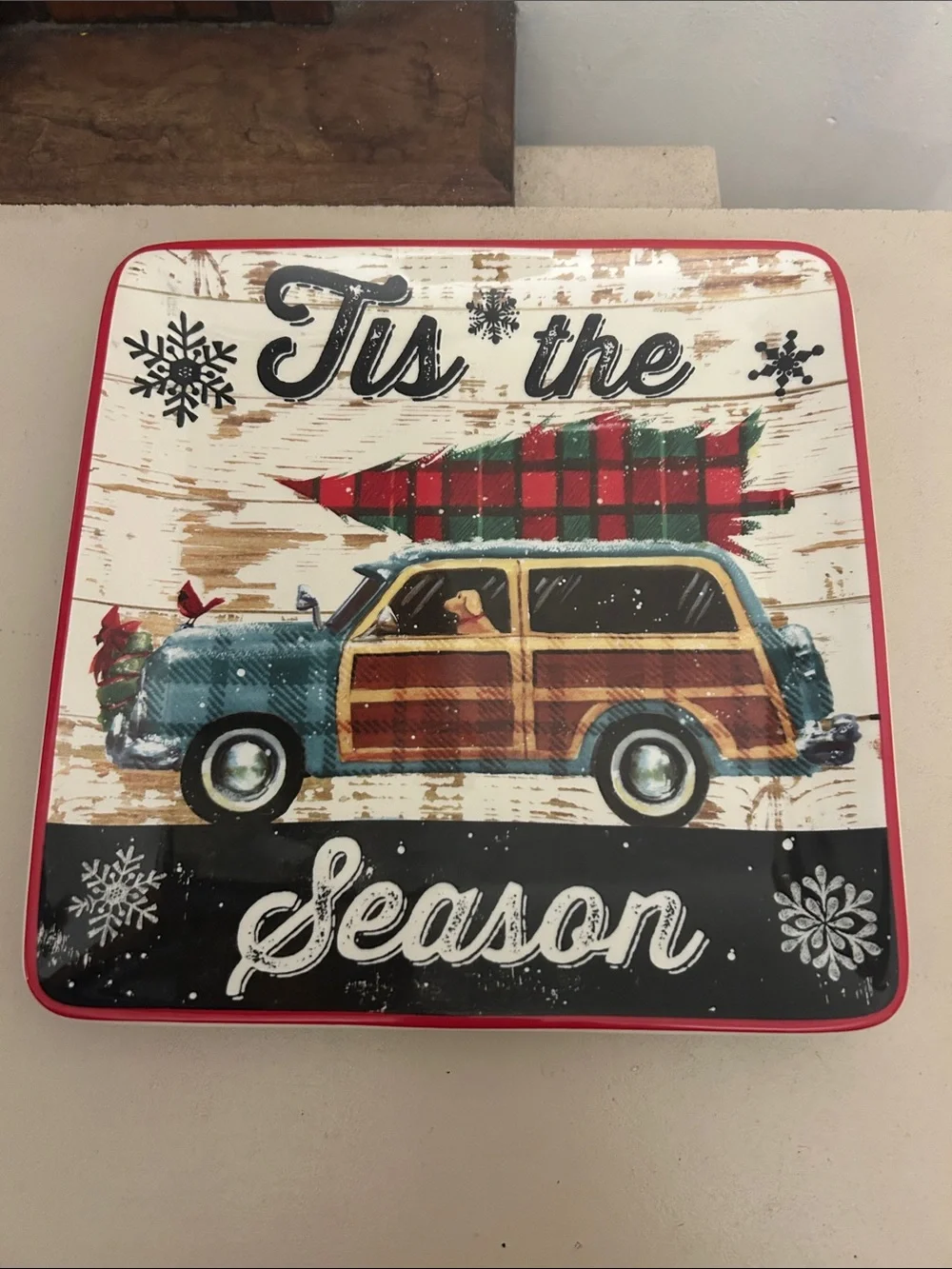 Certified International small decorative Serving Plate ‘Tis the Season EUC